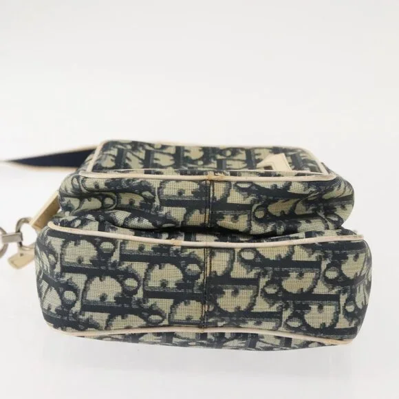 Authentic Christian Dior Trotter Canvas Shoulder Bag Navy - Picture 12 of 16